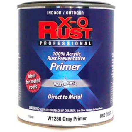 GENERAL PAINT X-O Rust Anti-Rust Enamel, Gray Primer, Quart - 176808